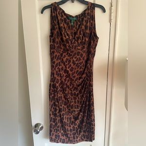 NWOT Ralph Lauren sleeveless animal print dress